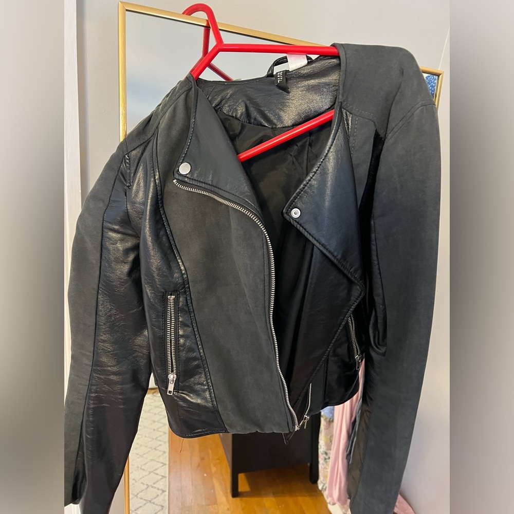 Faux leather jacket from h&m